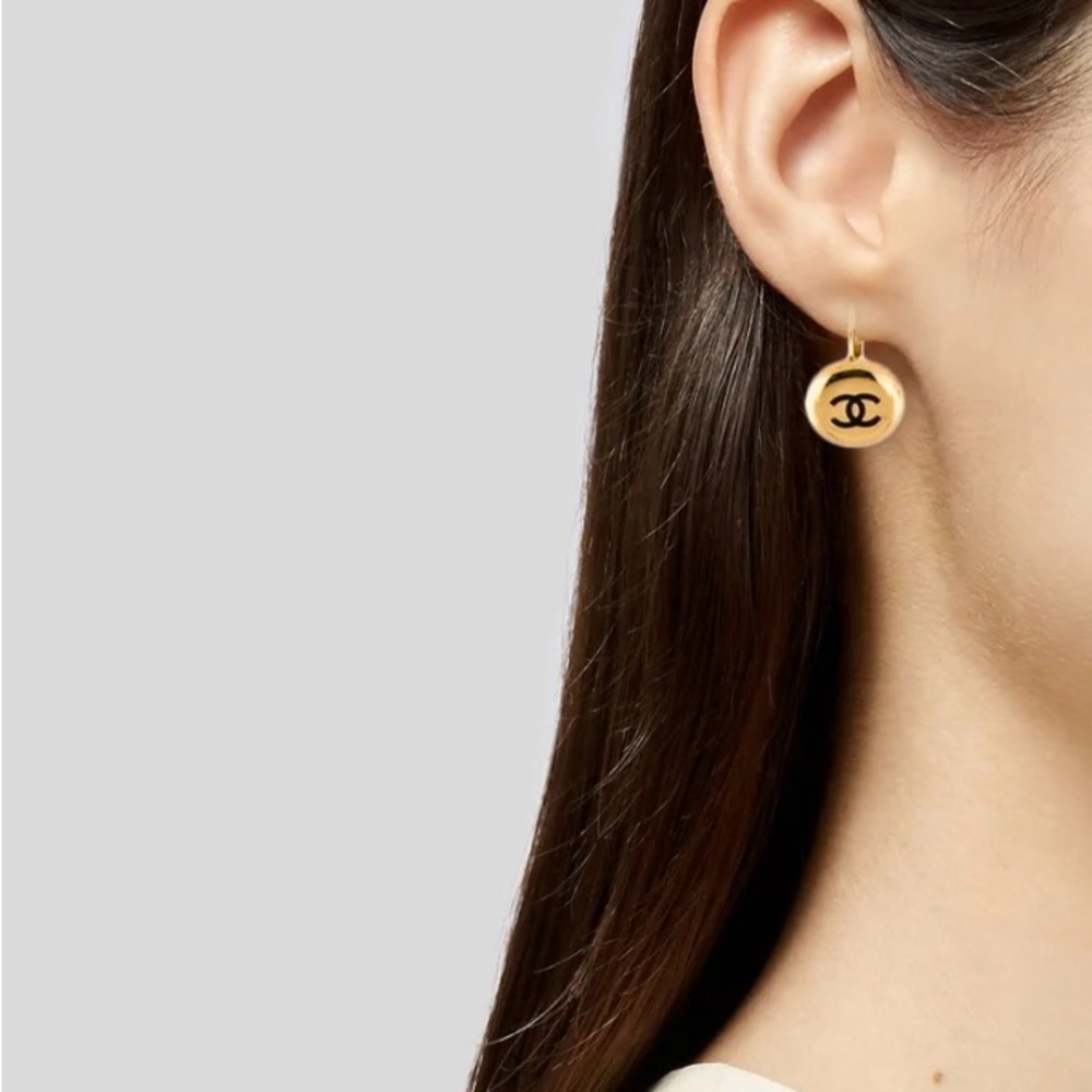 SOLD Chanel RARE Gold Stud Earrings